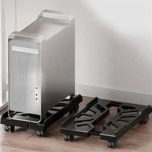 Support tour d'ordinateur de bureau réglable avec roulettes - Support mobile en PP - Noir