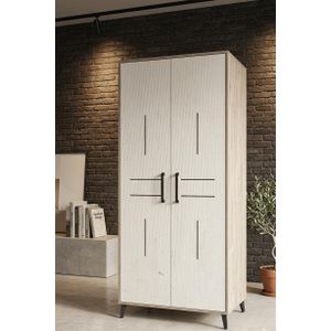 Armoire 2 battants grand modèle en bois avec pieds 