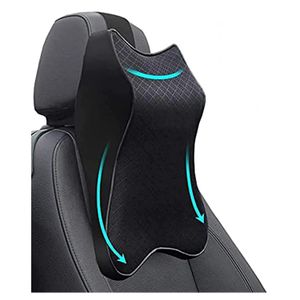 TodyJeyHo Coussin d'appui-tête de voiture, coussins de cou de siège de voiture, soutien de cou, mousse à mémoire, doux, respirant, pour soulager la douleur cervicale et soutien cervical