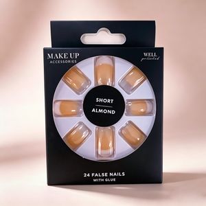 Make Up Accessories - Coffret 24 Faux Ongles Short Almond - Haute Qualité
