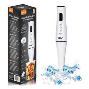 RAF Mixeur à main, mixeur portable multifonctionnel, mixeur pour aliments pour bébés et jus de fruits - blanc
