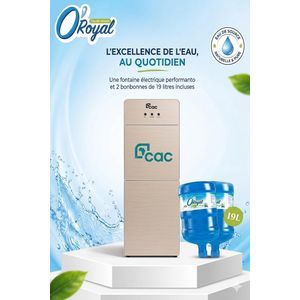 Cac Fontaine avec Frigo Beige + 2 Bonbonnes d'eau de 19 Litres Gratuite - Garantie 12 Mois