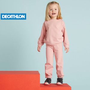 Pantalon de jogging chaud enfant fille - 500 gris chiné moyen