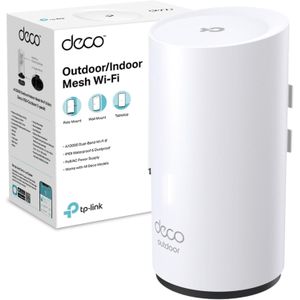 TPLink Deco WiFi 6 Mesh AX3000Mbps Outdoor Routeur Deco X50-Outdoor, Couverture de 230m2, Étanche IP65, Idéal pour Les scènes extérieures comme Le Jardin et la Piscine, Fonctionne avec Tous Les Deco