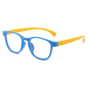Lunettes pour Enfants Anti-Lumière Bleue avec Traitement pour Ordinateur Garçons Filles, UV400 - Bleu et Jaune