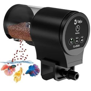 Distributeur Automatique de Nourriture pour Poissons avec Minuterie - Capacité de 100 ml, adapté aux petits aquariums, tortues, poissons betta, koi, etc.