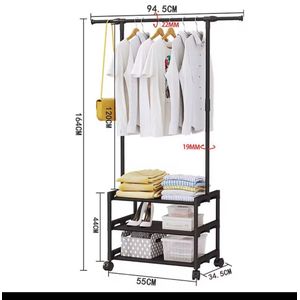 PORTE-VETEMENTS SUR ROULETTES