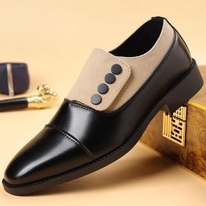 GLARPEBIE Chaussures En Cuir Pour Hommes Chaussures Formelles Pour Hommes Chaussures à enfiler à pampilles pour hommes - Noir