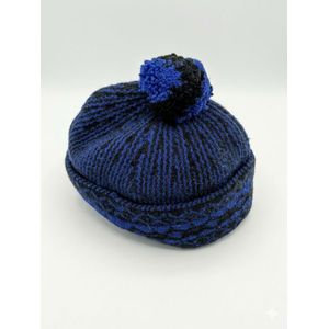 Bonnet lafa -en laine -couleur bleu noir 