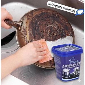 Pâte Nettoyante Miracle Cuisine – Nettoyant Inox Puissant Anti-Brûlé, Dégraissant Poêles et Marmites - Cleaner Beauty