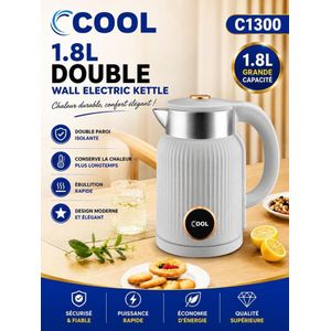 Cool Bouilloire Électrique à  Double paroi isolante - 1.8 L - C1300