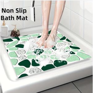 Tapis de bain antidérapant/tapis de douche en loofah à texture douce pour zone humide, sans ventouses, séchage rapide pour douche/baignoire/cuisine/buanderie,60*60cm