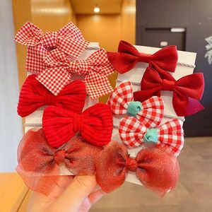 10 élastiques à cheveux sans couture pour tout-petits/fillettes Pour queues de cheval – Rouge