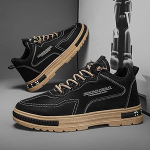 ALagzi Chaussures de Sport Décontractées pour Hommes 2025 à Lacets Antidérapantes et Résistantes à l'Usure pour le Travail et l'Exercise Quotidien - Noir