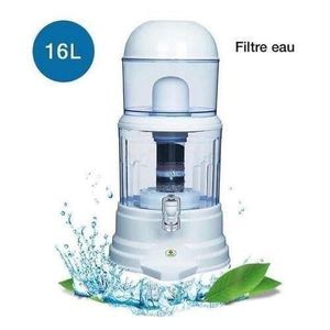Distributeur d'eau minérale filtrée par gravité de 16 litres, à poser sur un comptoir