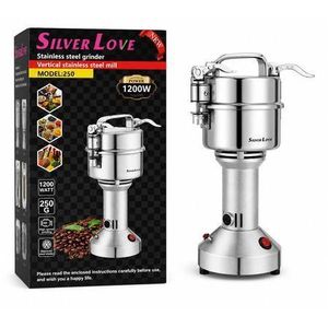 Broyeur Electrique Inox 1200w 250g - Moulin à Epices, Café, Grains, Herbes