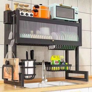 Égouttoir à vaisselle de cuisine en métal d'acier - rangement pour cuisine