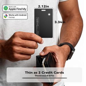 Original Traceur GPS intelligent ultra-mince et localisateur rechargeable universel, double système pour Apple et Android