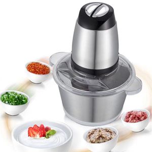 Hachoir Electrique en Inox + éplucheur d'ail - 3 Litres - 3LDY-001