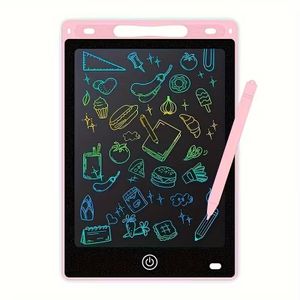 Tablette d'écriture LCD de 8,5 pouces pour enfants - Ardoise à dessin effaçable, tableau d'apprentissage réutilisable (Rose)