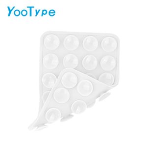 YooType Support Téléphone Ventouse Silicone, Adhésif Double Face Fort, Blanc