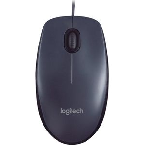 Logitech Souris Filaire USB M90, Suivi Optique 1000 PPP, Ambidextre, Compatible avec PC/Mac/Portable - Noir