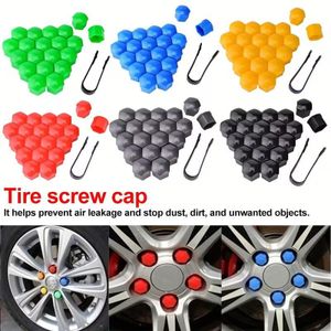 Lot de 20 Cache Écrous de Roue Hexagon 21MM simple - Protection et Look Tuning - Plusieurs Couleurs