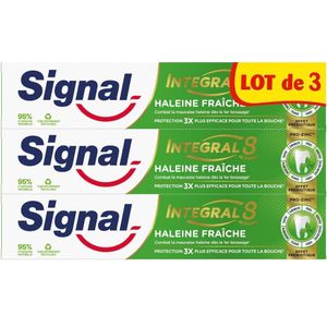 SIGNAL Lot de 3 Dentifrices 75 ml – Intégral 8 Haleine Fraîche