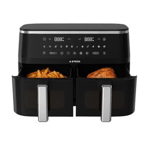 Astech Air Fryer Af010 B-Xb Friteuse À Air 10 L Double Compartiments.