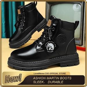 ASHION ASHION Bottes Martin à la mode et décontractées pour hommes