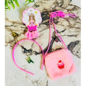 Ensemble 6 pcs sacoche, barrette et 4 attaches cheveux pour enfants