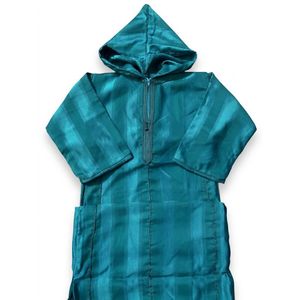 djellaba marocaine -pour enfant -couleur bleu maya 
