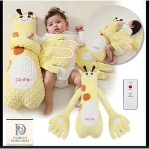 Coussin de Protection Bébé Anti-Roulis en Forme de Girafe – Oreiller de Sommeil Doux et Confortable