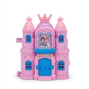 STY Enfants maison de poupée jouet cuisine Playset château rose maison de poupée cuisine jouet pour enfants 3+