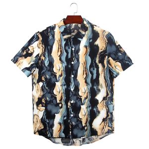 Chemises d'été pour hommes amples vintage à manches courtes Hawaii, T-shirts décontractés pour village