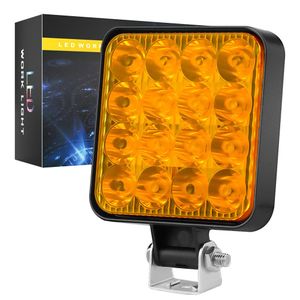 Projecteur de travail pour voiture 48 W, 16 LED, barre lumineuse LED 12 V, mini projecteur de travail LED tout-terrain