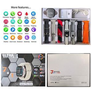 Série 10 Ultra3 7-en-1 bracelet 2.2 "Bluetooth appel plein écran tactile Smartwatch- pour Android et iOS