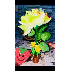 3 Pommes Stylo à bille et pot fleur pour décoration de la maison