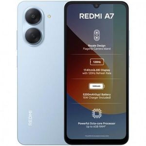 Xiaomi Redmi A7 – 6.88" - 4G - 2 sim - 3GB Ram - 64GB Rom - 8Mpx/5Mpx – 5200 MAh - Bleu - Garantie 12 mois