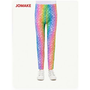 JOMAKE Leggings motif écailles de poisson pour filles 2-9 ans