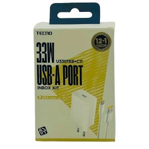 Tecno Adaptateur De Charge Rapide 33W + Câble Type C – USB - A