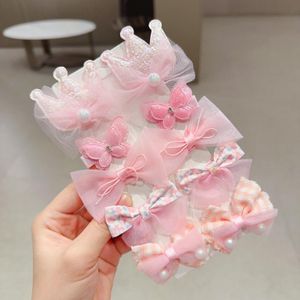 10 élastiques à cheveux couronne pour tout-petits/fillettes Sans couture pour queues de cheval - Rose