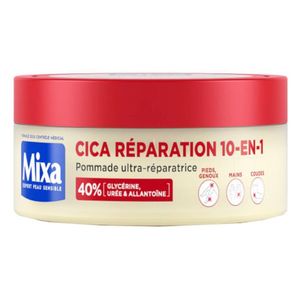 Mixa Cica Réparation 10-en-1 – Pommade Ultra-Réparatrice – 40% Glycérine & Urée – 150ml