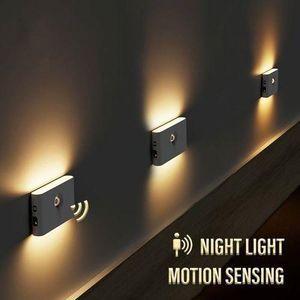 Veilleuse LED avec capteur intelligent, lumière murale USB avec détecteur de mouvement - Blanc