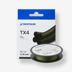 Caperlan Tresse pêche aux leurres 4 brins TX4 Kaki