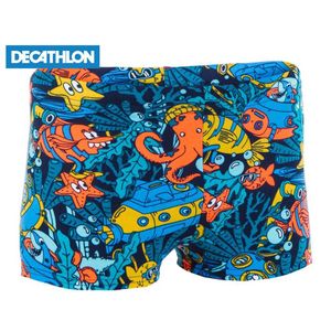 Maillot Decathlon de bain natation garçon - boxer 100 plus - noir