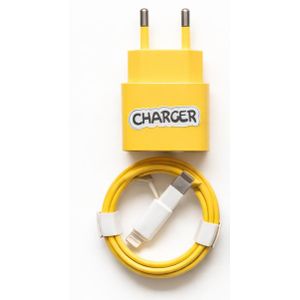 Chargeur iPhone Rapide + Câble Lightning Inclus – Qualité Premium Couleurs & JAUNE