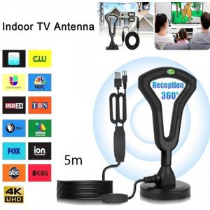 A-n-t-enne TV numérique / Amplificateur d'a-n-t-enne TV DTMB haute définition d'intérieur-5 mètres