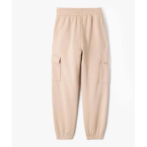 Pantalon de jogging avec poches à rabat fille beige
