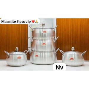 Ensemble de 5 marmites en aluminium